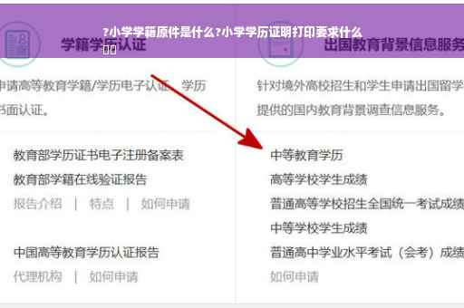 ?小学学籍原件是什么?小学学历证明打印要求什么
⚡️