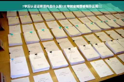 ?学历认证证明原件是什么啊?大学就业推荐表有什么用⚡️