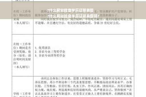 ?什么网站能查学历证明真假
?什么网站能查学历证明真假啊?