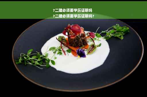 ?二建必须要学历证明吗
?二建必须要学历证明吗?