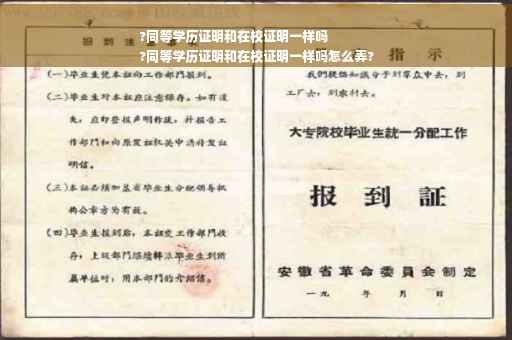 ?同等学历证明和在校证明一样吗
?同等学历证明和在校证明一样吗怎么弄?