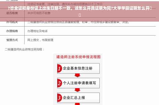 ?毕业证和身份证上出生日期不一致，该怎么开具证明为同?大学学籍证明怎么开⚡️