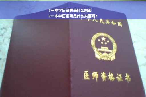 ?一本学历证明是什么东西
?一本学历证明是什么东西啊?