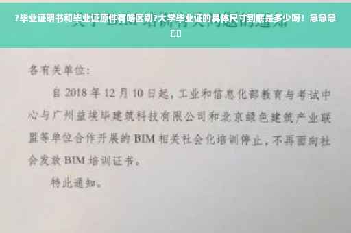 ?毕业证明书和毕业证原件有啥区别?大学毕业证的具体尺寸到底是多少呀！急急急⚡️