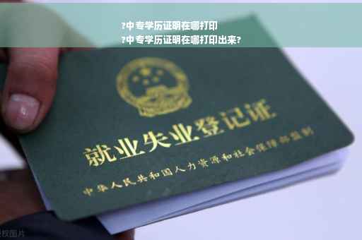 ?中专学历证明在哪打印
?中专学历证明在哪打印出来?