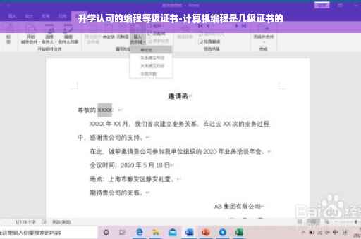 升学认可的编程等级证书-计算机编程是几级证书的