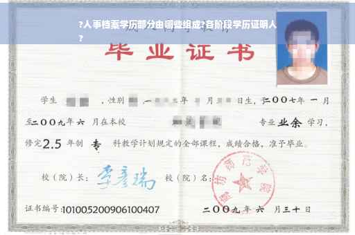 ?人事档案学历部分由哪些组成?各阶段学历证明人
?