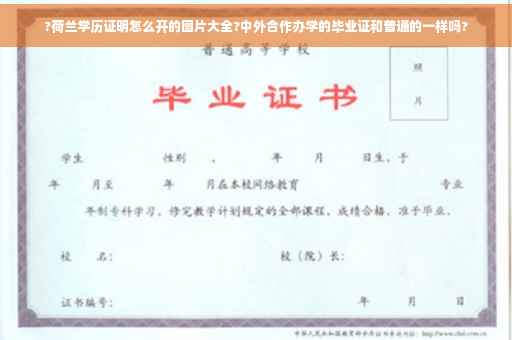 ?荷兰学历证明怎么开的图片大全?中外合作办学的毕业证和普通的一样吗?
