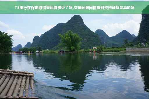 T3出行在保定取得营运资格证了吗,交通运政网能查到资格证就是真的吗
