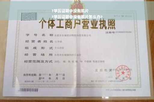 ?学历证明中没有照片
?学历证明中没有照片怎么办?