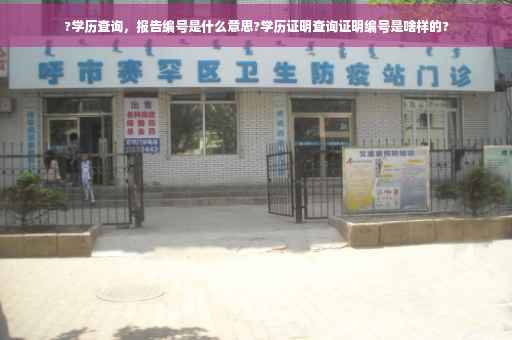 ?学历查询，报告编号是什么意思?学历证明查询证明编号是啥样的?