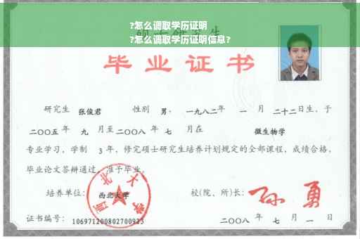 ?怎么调取学历证明
?怎么调取学历证明信息?