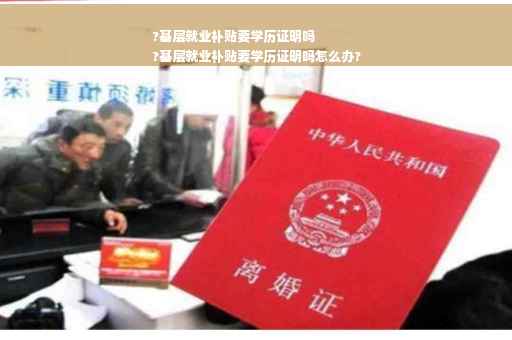 ?基层就业补贴要学历证明吗
?基层就业补贴要学历证明吗怎么办?