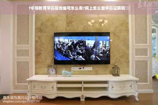 ?中等教育学历报告编号怎么看?网上怎么查学历证明啊⚡️