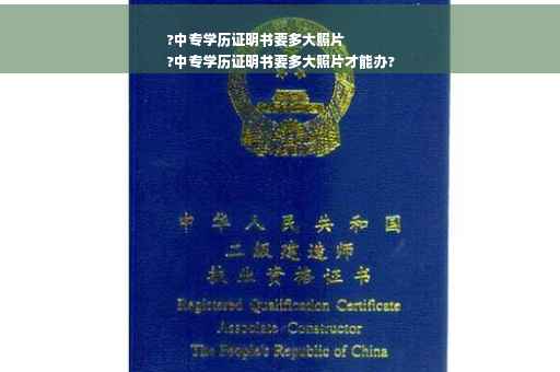 ?中专学历证明书要多大照片
?中专学历证明书要多大照片才能办?