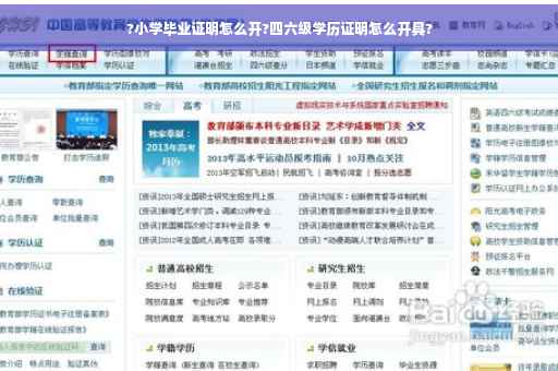 ?小学毕业证明怎么开?四六级学历证明怎么开具?