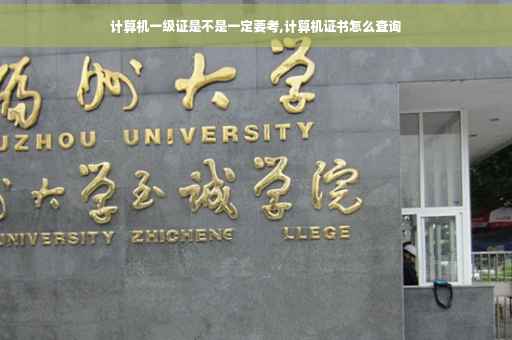 计算机一级证是不是一定要考,计算机证书怎么查询