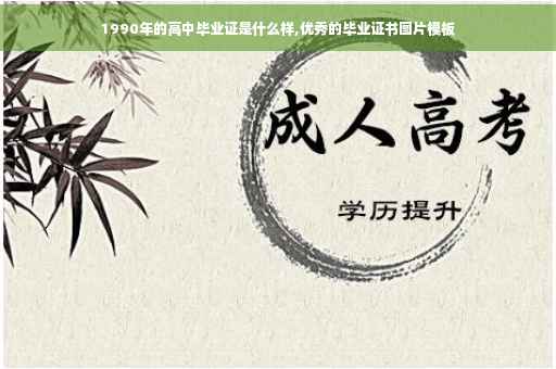 1990年的高中毕业证是什么样,优秀的毕业证书图片模板