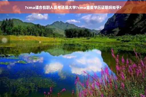 ?cma适合在职人员考还是大学?cma需要学历证明吗知乎?