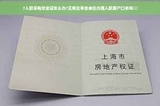 ?入职没有毕业证怎么办?正规企事业单位办理入职要户口本吗⚡️