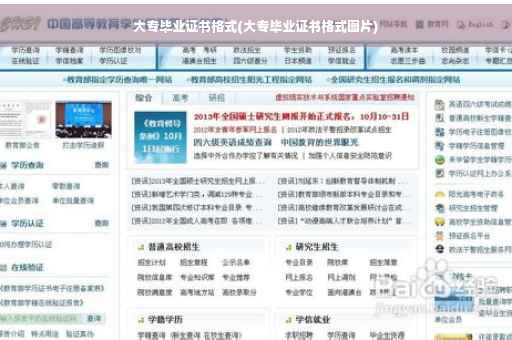 大专毕业证书格式(大专毕业证书格式图片)