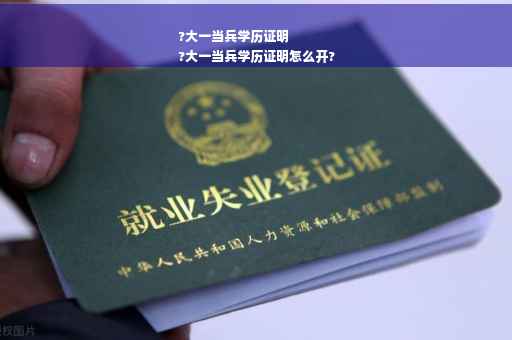 ?大一当兵学历证明
?大一当兵学历证明怎么开?