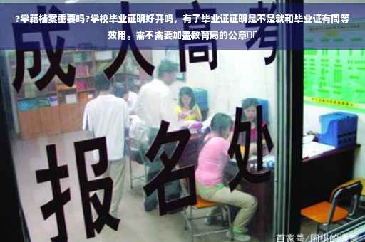 ?学籍档案重要吗?学校毕业证明好开吗，有了毕业证证明是不是就和毕业证有同等效用。需不需要加盖教育局的公章⚡️