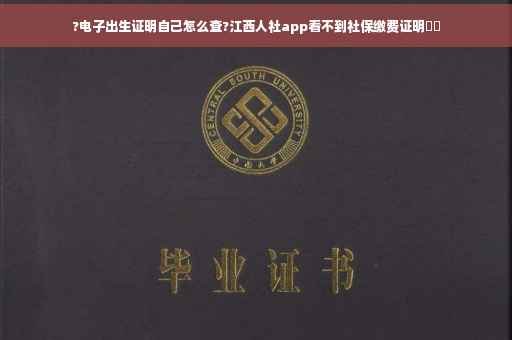 ?电子出生证明自己怎么查?江西人社app看不到社保缴费证明⚡️