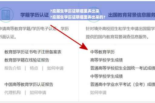 ?应届生学历证明哪里弄出来
?应届生学历证明哪里弄出来的?