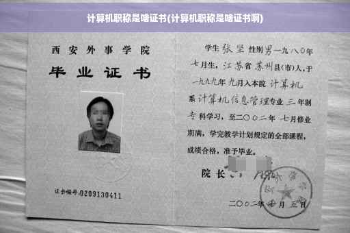 计算机职称是啥证书(计算机职称是啥证书啊)