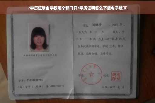 ?学历证明由学校哪个部门开?学历证明怎么下载电子版⚡️