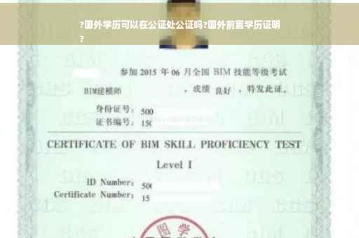 ?国外学历可以在公证处公证吗?国外前置学历证明
?