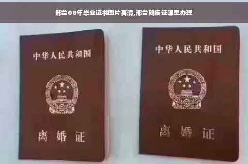 邢台08年毕业证书图片高清,邢台残疾证哪里办理