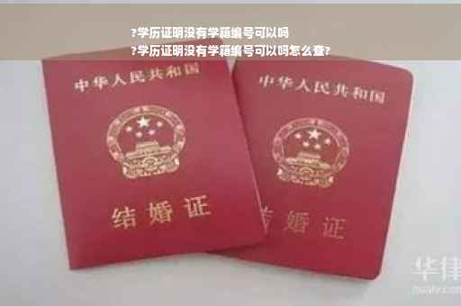 ?学历证明没有学籍编号可以吗
?学历证明没有学籍编号可以吗怎么查?