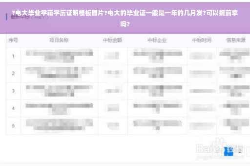 ?电大毕业学籍学历证明模板图片?电大的毕业证一般是一年的几月发?可以提前拿吗?