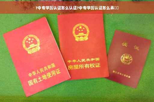 ?中专学历认证怎么认证?中专学历认证怎么弄⚡️