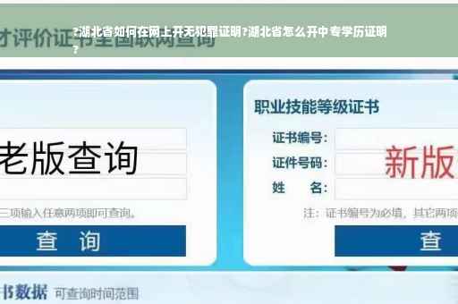 ?湖北省如何在网上开无犯罪证明?湖北省怎么开中专学历证明
?