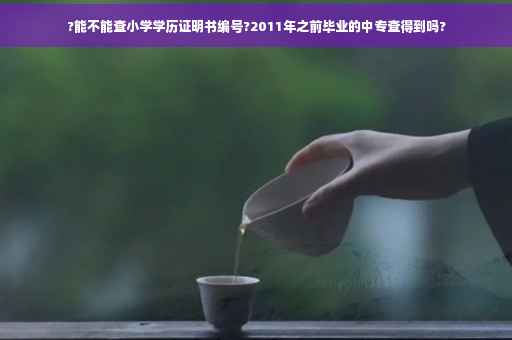 ?能不能查小学学历证明书编号?2011年之前毕业的中专查得到吗?