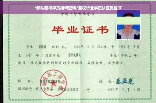 ?部队院校学历如何查询?军校毕业学历认证流程⚡️