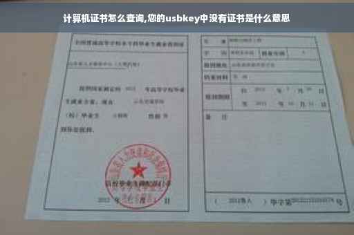 计算机证书怎么查询,您的usbkey中没有证书是什么意思