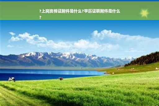 ?上岗资格证附件是什么?学历证明附件是什么
?