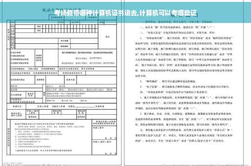 考场能带哪种计算机证书进去,计算机可以考哪些证