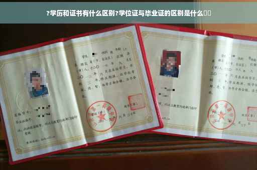 ?学历和证书有什么区别?学位证与毕业证的区别是什么⚡️
