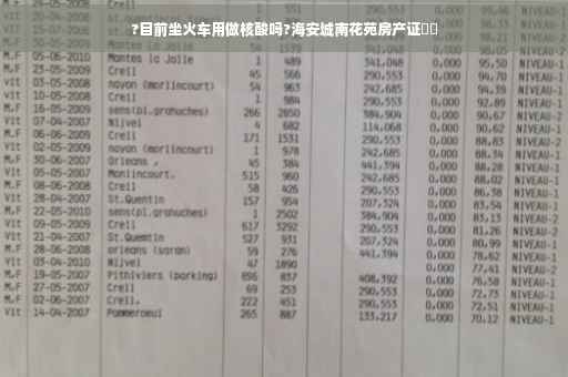 ?目前坐火车用做核酸吗?海安城南花苑房产证⚡️