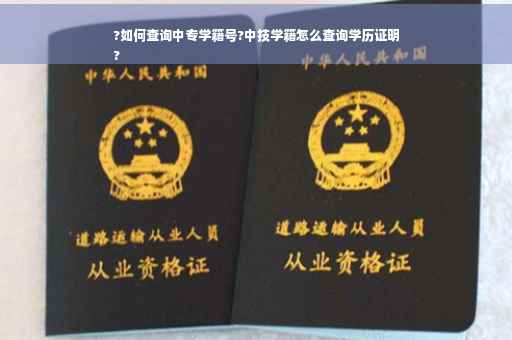 ?如何查询中专学籍号?中技学籍怎么查询学历证明
?