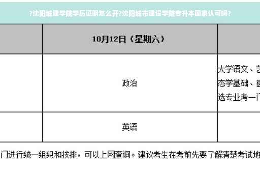 ?沈阳城建学院学历证明怎么开?沈阳城市建设学院专升本国家认可吗?