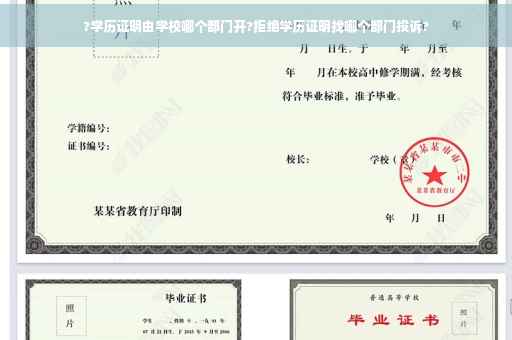 ?学历证明由学校哪个部门开?拒绝学历证明找哪个部门投诉?