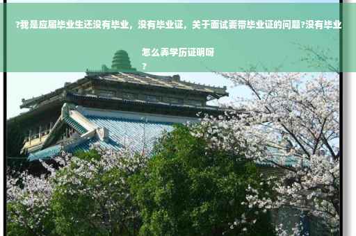 ?我是应届毕业生还没有毕业，没有毕业证，关于面试要带毕业证的问题?没有毕业怎么弄学历证明呀
?