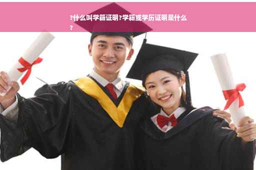 ?什么叫学籍证明?学籍或学历证明是什么
?