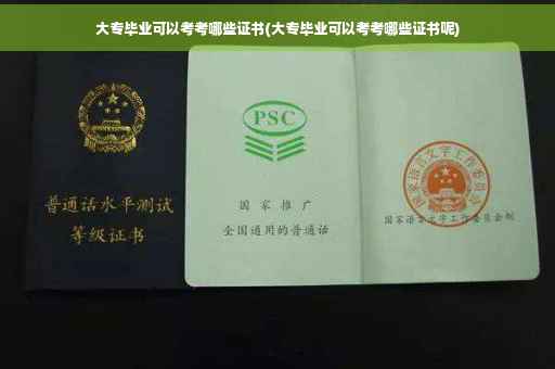 大专毕业可以考考哪些证书(大专毕业可以考考哪些证书呢)